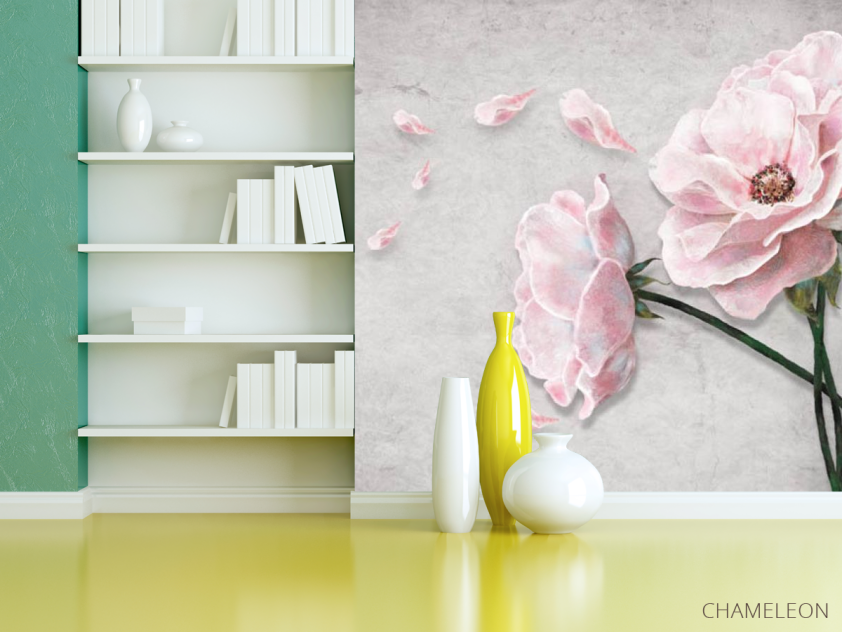 Фотошпалери рожеві троянди - 3