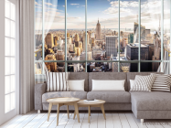 Фотообои Вид из окна на город - 3
