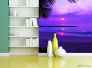 Фотошпалери Фіолетовий захід сонця над морем - 3