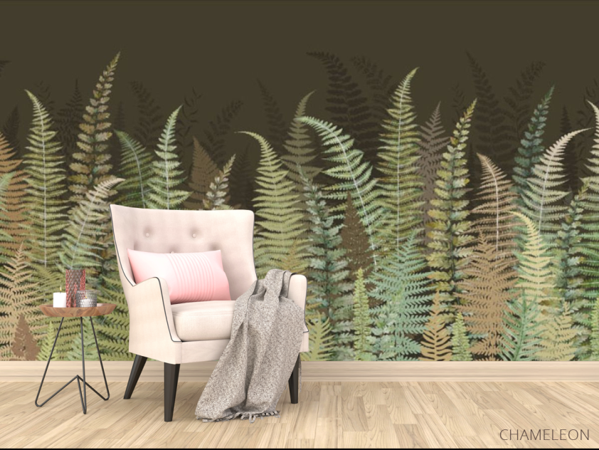 Фотообои Листья папоротника зеленые - 4