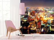 Фотошпалери Вид зверху на нічне місто - 4