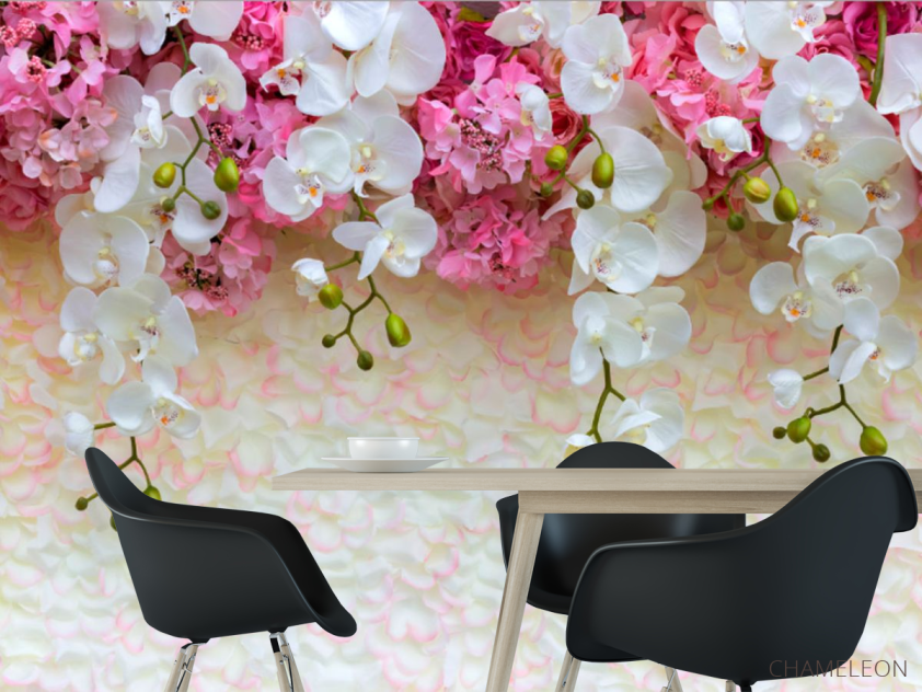 Фотошпалери квіти зі стелі - 1