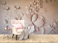 Фотообои Барельефный цветок - 4