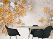 Фотошпалери Золоті брошки з візерунками - 1