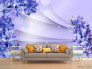 Фотообои Фиолетовые гиацинты 3д - 1