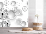 Фотошпалери Векторні 3д кульбаби - 2