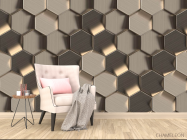 Фотообои шестигранники 3d панелей - 4