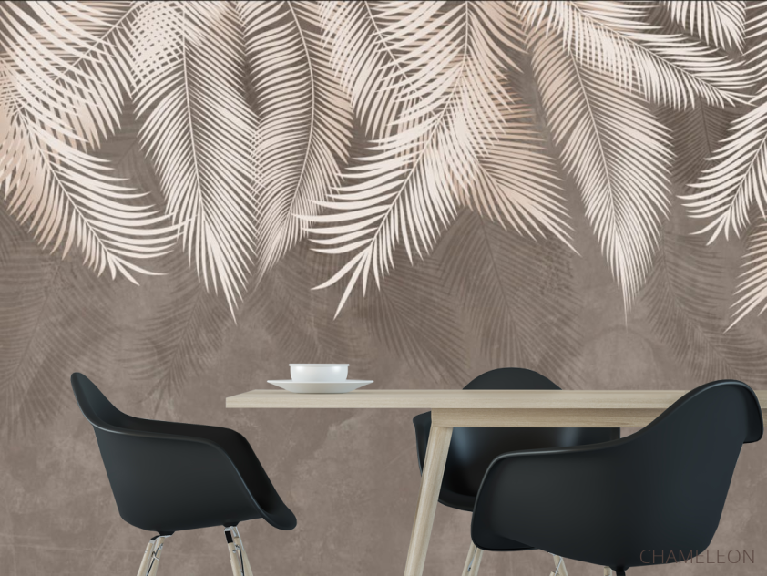 Фотошпалери листя зі стелі - 1