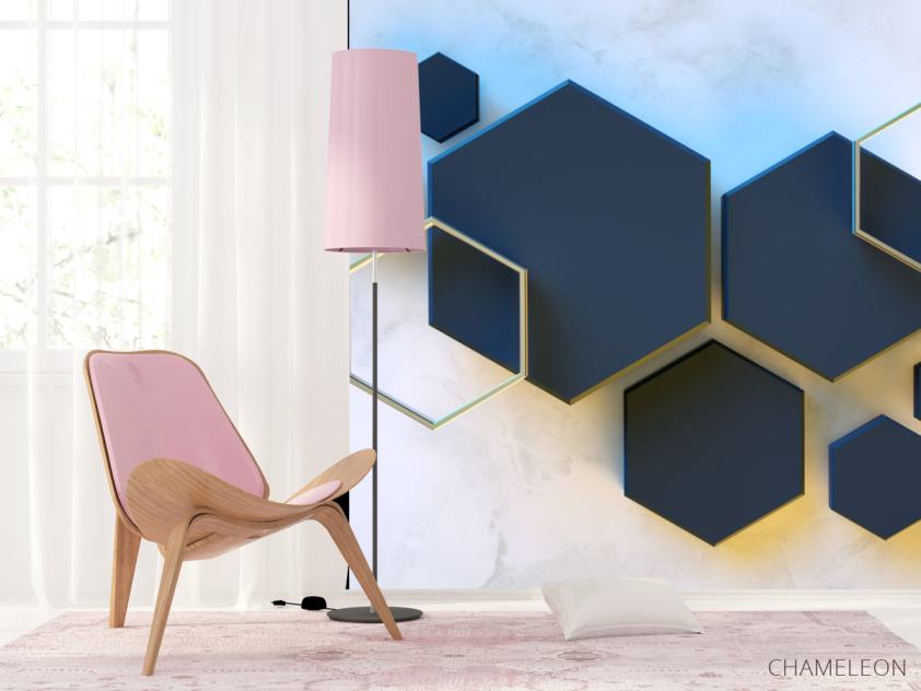 Фотообои Черные шестиугольники - 4