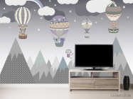 Фотообои Воздушные шарики серые - 2