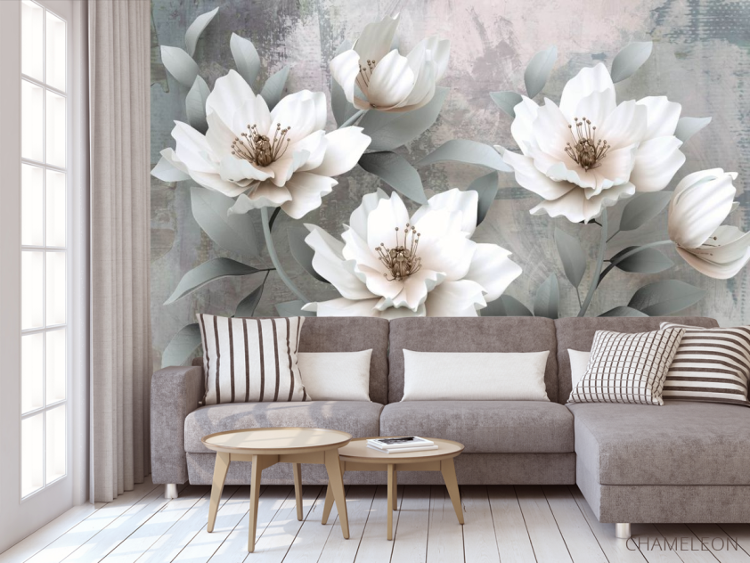 Фотообои 3д цветы - 3