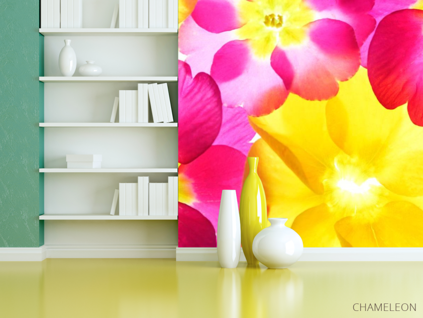 Фотошпалери Рожево-жовті квіти - 3