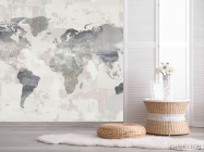 Фотошпалери Карта світу в пастельних тонах - 2
