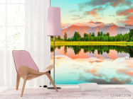 Фотошпалери Ялинки,гори, вода - 4