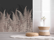 Фотошпалери листя папороті коричневі - 2