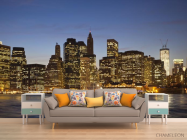 Фотообои вечерний город над водой - 1