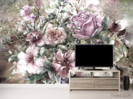 Фотообои цветы картина сиреневая - 2