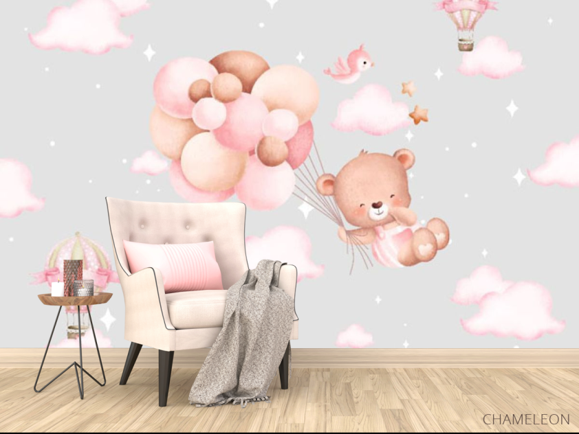 Фотообои Мешка с шариками для комнаты девочки - 4