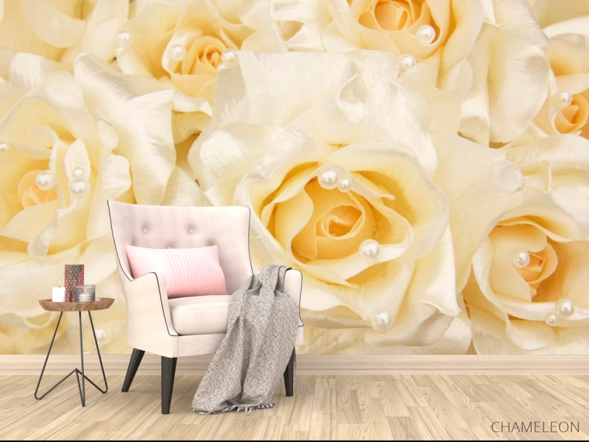 Фотообои Розы оттенка кремового - 4