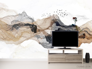 Фотообои Коричневые стерео линии - 2