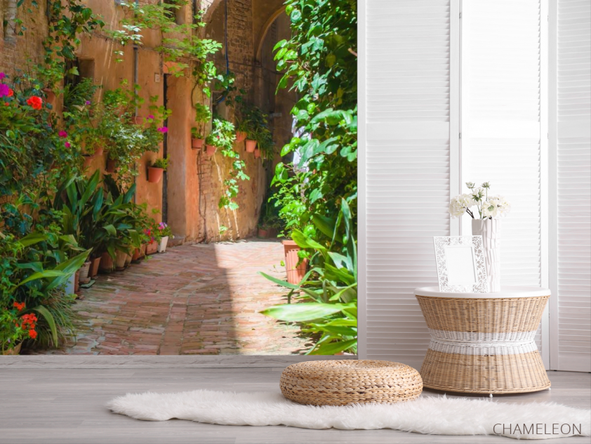 Фотошпалери зелена улічка - 2