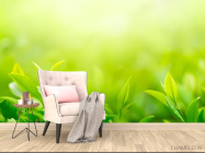 Фотообои зеленые росточки - 4