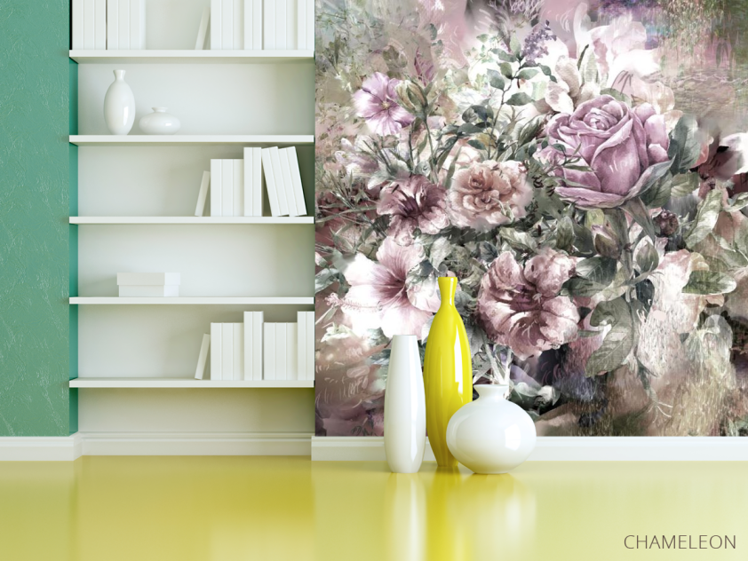 Фотошпалери квіти картина бузкова - 3