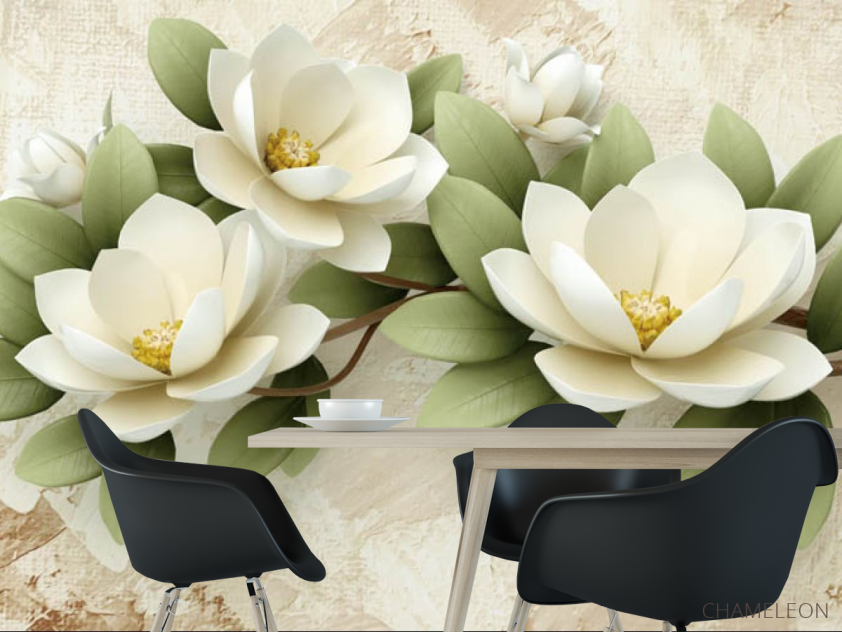 Фотошпалери 3D лотоси - 1