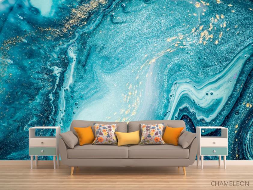 Фотообои Fluid Art бирюза - 1