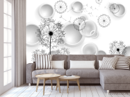 Фотообои Векторные 3д одуванчики - 3