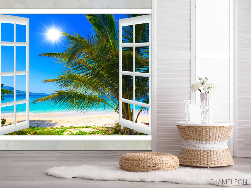 Фотошпалери Вид з вікна на море - 2