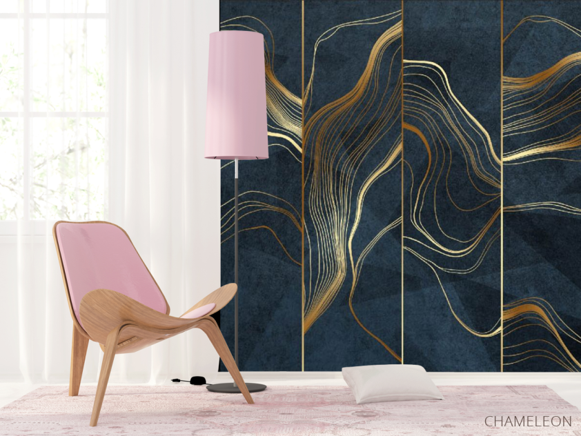 Фотошпалери золоті лінії - 4