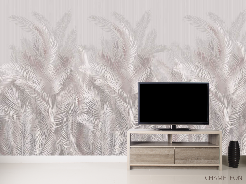 Фотообои Бежевые листья тропические - 2