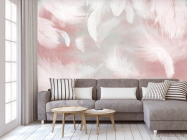 Фотообои Перья на розовом фоне - 3