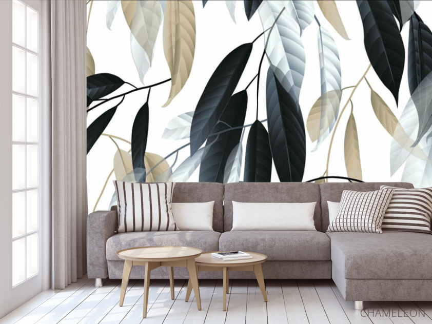 Фотообои Листья 3д - 3