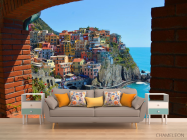 Фотообои разноцветные домики над морем - 1