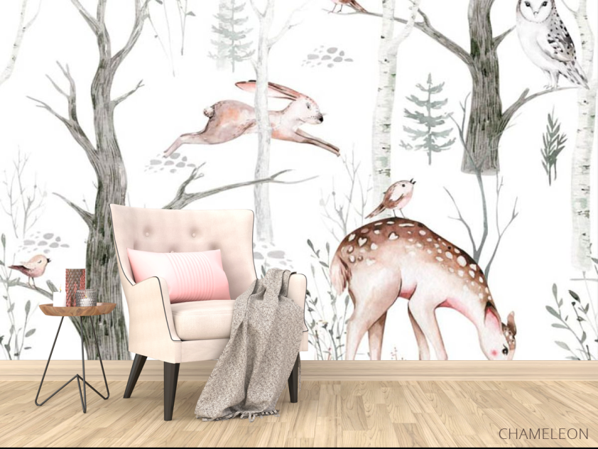 Фотообои Акварельные животные - 4