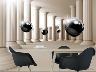 Фотошпалери 3Д кулі і колони - 1