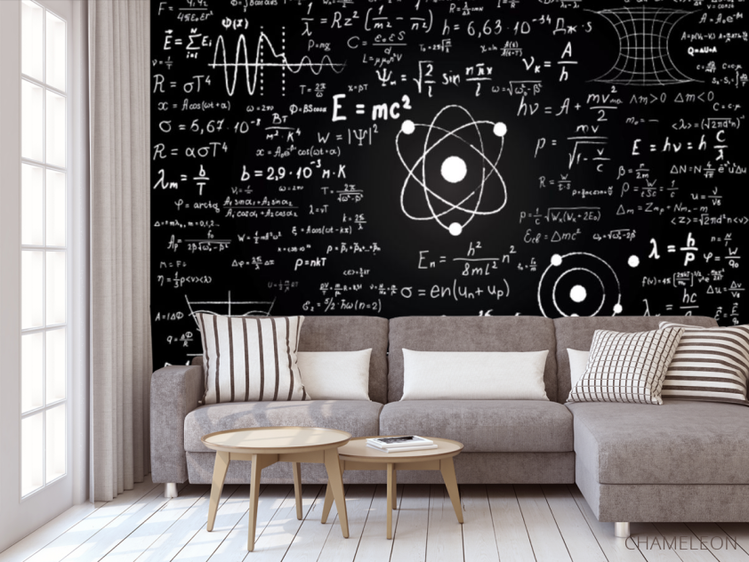 Фотообои Формулы на черном фоне - 3