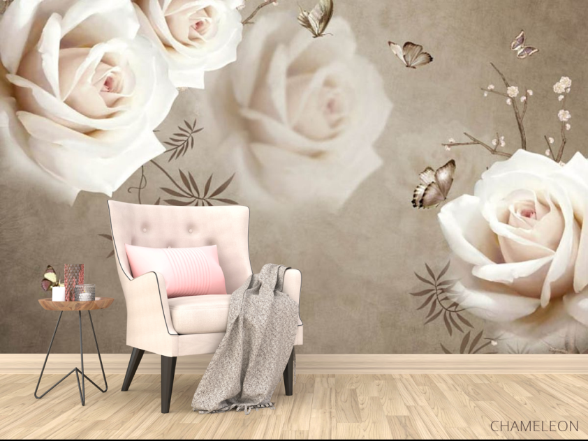 Фотообои Розы на коричневом фоне - 4