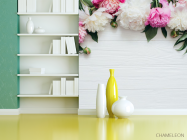 Фотошпалери Півонії зі стелі - 3