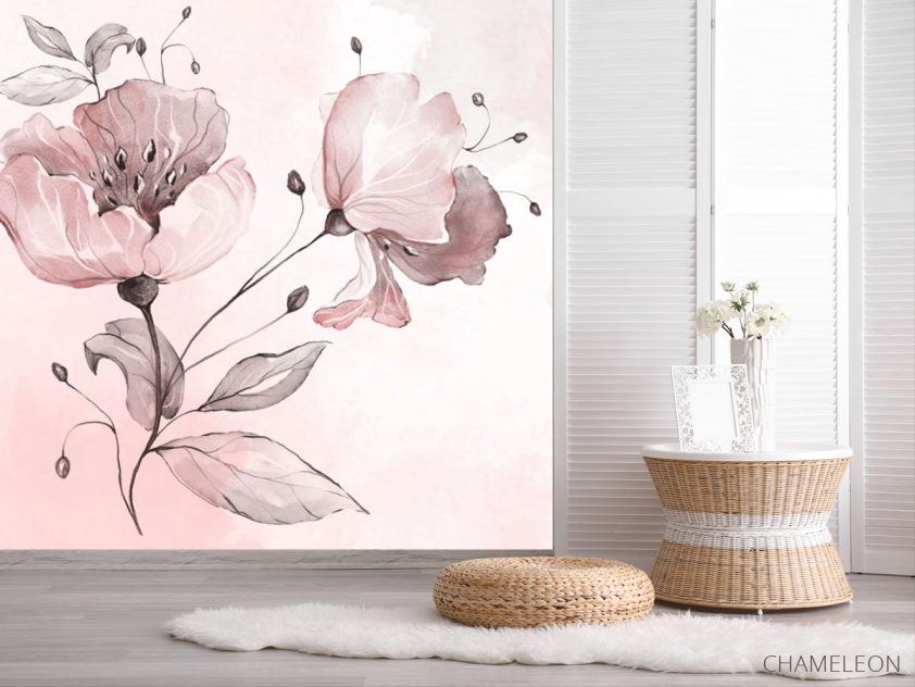 Фотообои Акварельный цветок - 2