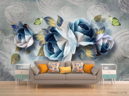 Фотообои Синие цветы - 1