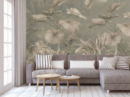 Фотообои Тропические листья в коричневом цвете - 3