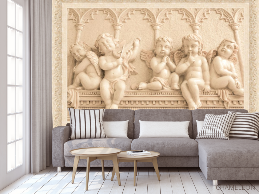 Фотообои Ангелочки на стене - 3