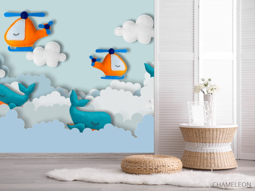 Фотошпалери Фетрові вертолетік - 2