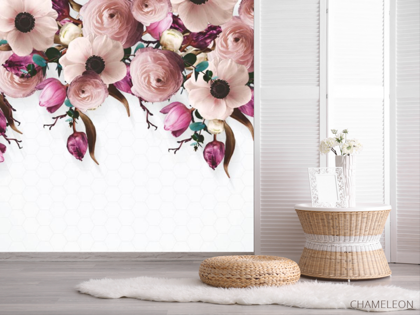 Фотошпалери Рожевий мікс з квітів - 2