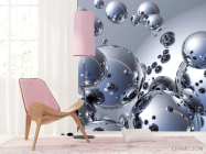 Фотошпалери металеві кулі 3д - 4