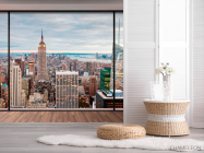 Фотошпалери Вид з вікна у вечірній мегаполіс - 2