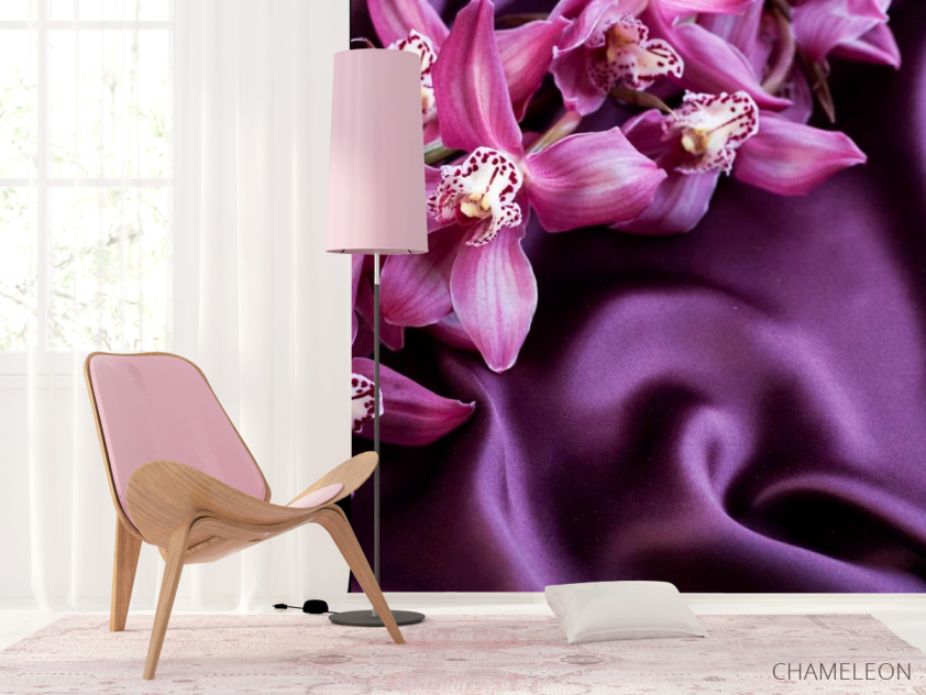 Фотошпалери Квіти на шовку - 4